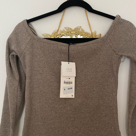 Zara Knit off Shoulder Top NEW WITH TAGS - Picture 4 of 5